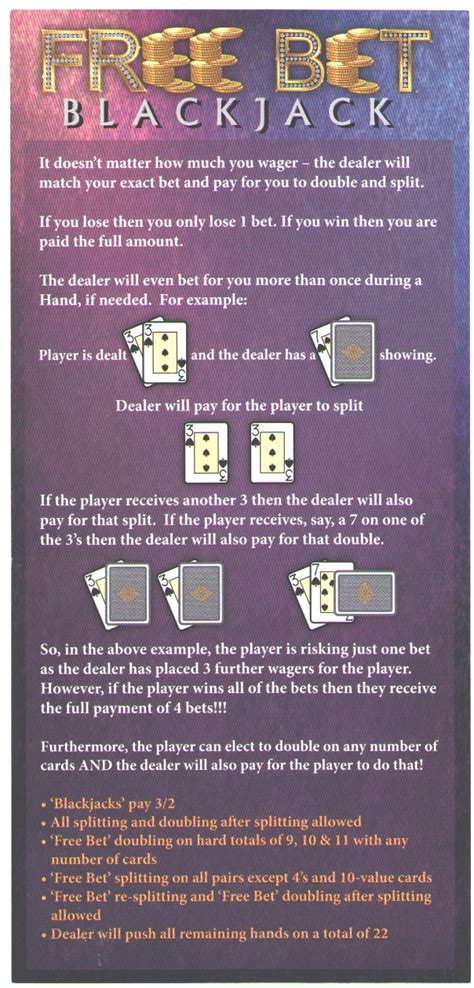 free bet blackjack odds.